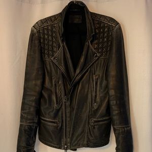 Allsaints Men’s Leather Conroy Jacket, Medium